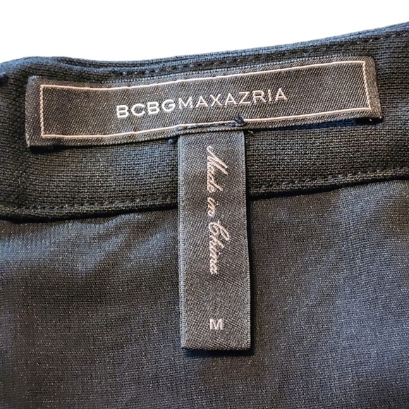 BCBG MAXAZRIA black white cross-over front short mini skirt - Picture 3 of 9